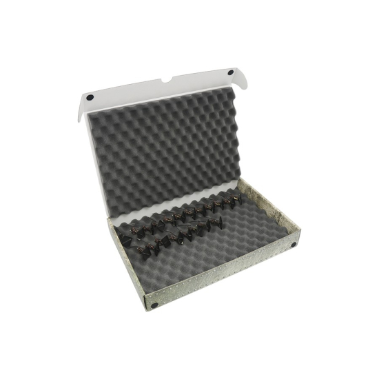 Pudełko z pianka falistą na modele na podstawkach 20/25mm