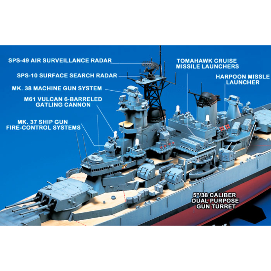 Tamiya 78028 USS New Jersey BB-62 pancernik 1:350