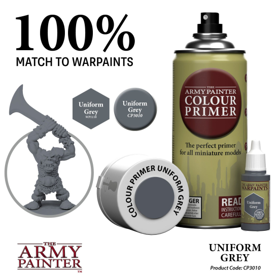 Army Painter 3010 Primer Uniform Grey Spray 400ml