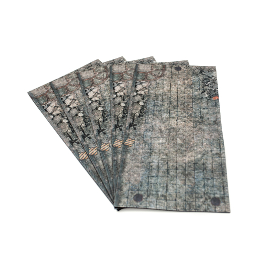 Playmats Gumowe Strefy Terenu Destroyed Square 12x6 Warhammer 40K 5 szt.