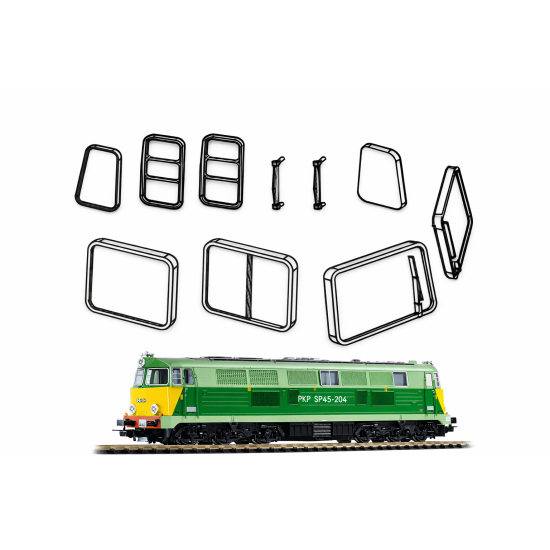 Piko ET96300-07 Zestaw szyb (okien) do SU45 / SP45, H0