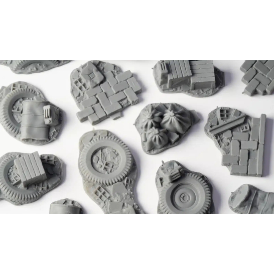 GamersGrass Basing Bits Urban Warfare – gruz i ruiny miejskie do podstawek