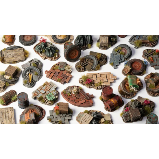 GamersGrass Basing Bits Urban Warfare – gruz i ruiny miejskie do podstawek
