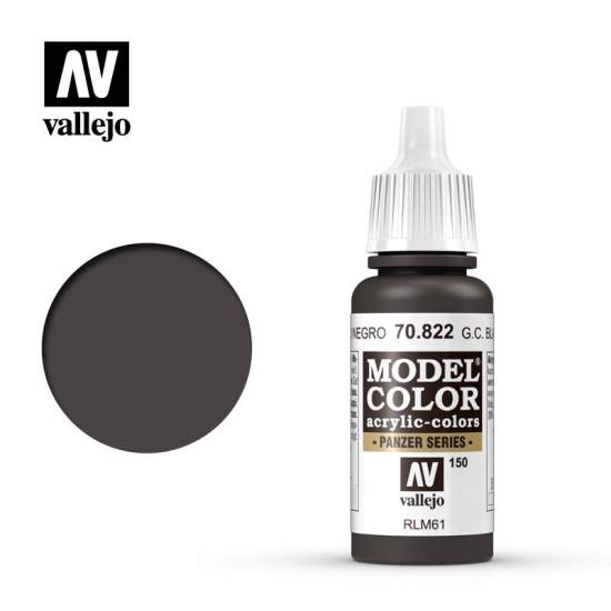 Vallejo Model Color 70.822 GERMAN CAMOUFLAGE BLACK BROWN 17 ml