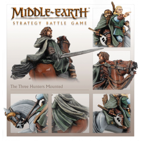 The Three Hunters Mounted LOTR