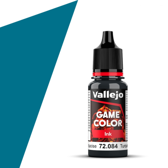 Vallejo Game Color 72.084 Dark Turquoise Ink, 18 ml