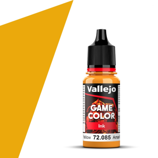 Vallejo Game Color 72.085 Yellow Ink, 18 ml