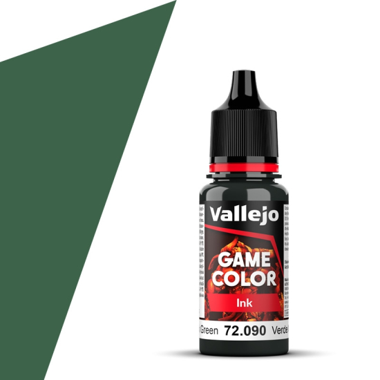 Vallejo Game Color 72.090 Black Green Ink, 18 ml