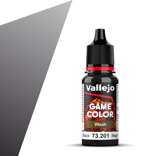 Vallejo Game Color 73.201 Black Wash, 18 ml
