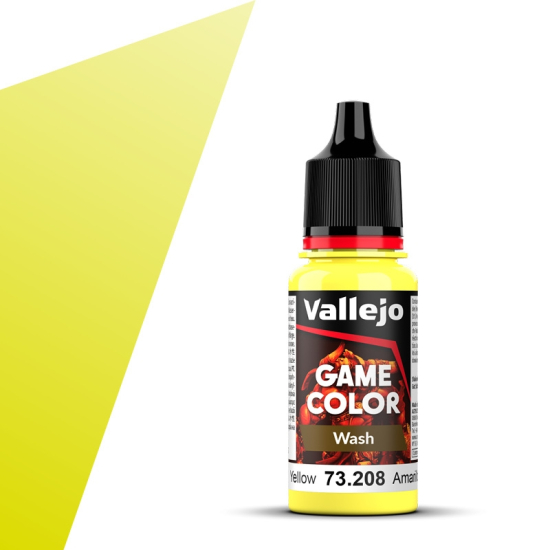 Vallejo Game Color 73.208 Yellow Wash, 18 ml