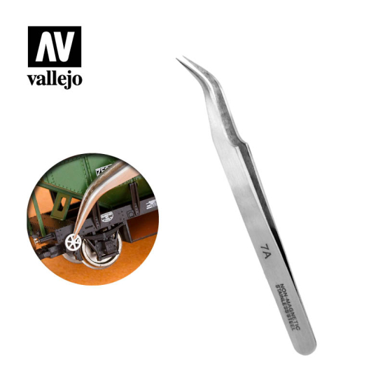 Vallejo " Hobby Tools " T12004 Extra Fine Curved Tweezers - Bardzo cienkie zakrzywione pincety