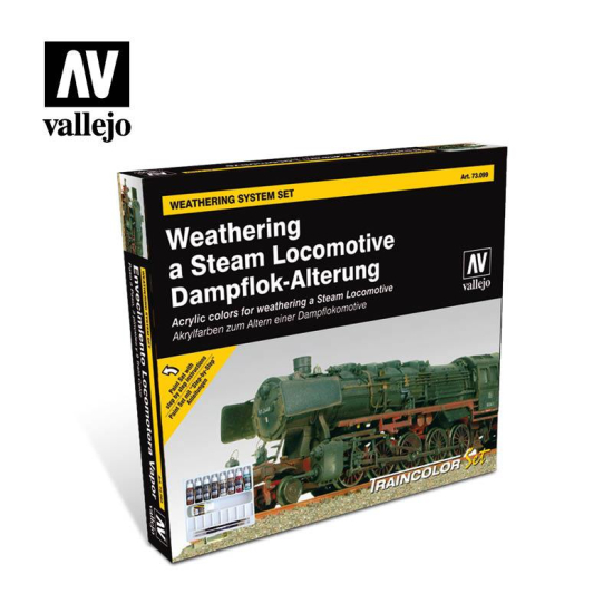 Vallejo Weathering a Steam Locomotive sets 73.099 9x17 ml